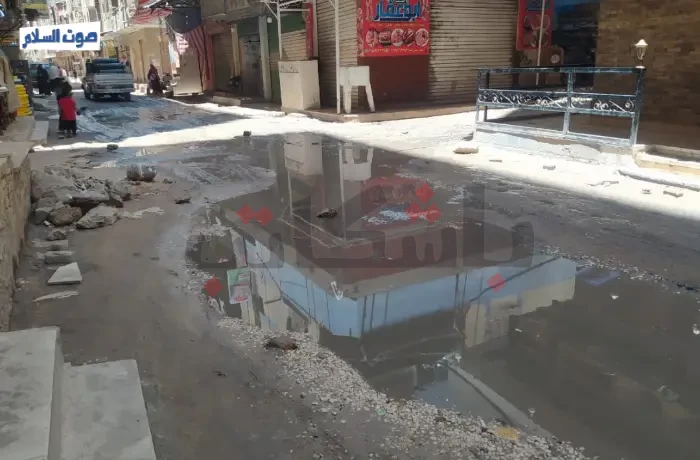 كسر في مواسير الصرف يغرق شارع آسيا.. وشركة المياه: "لا نعلم"