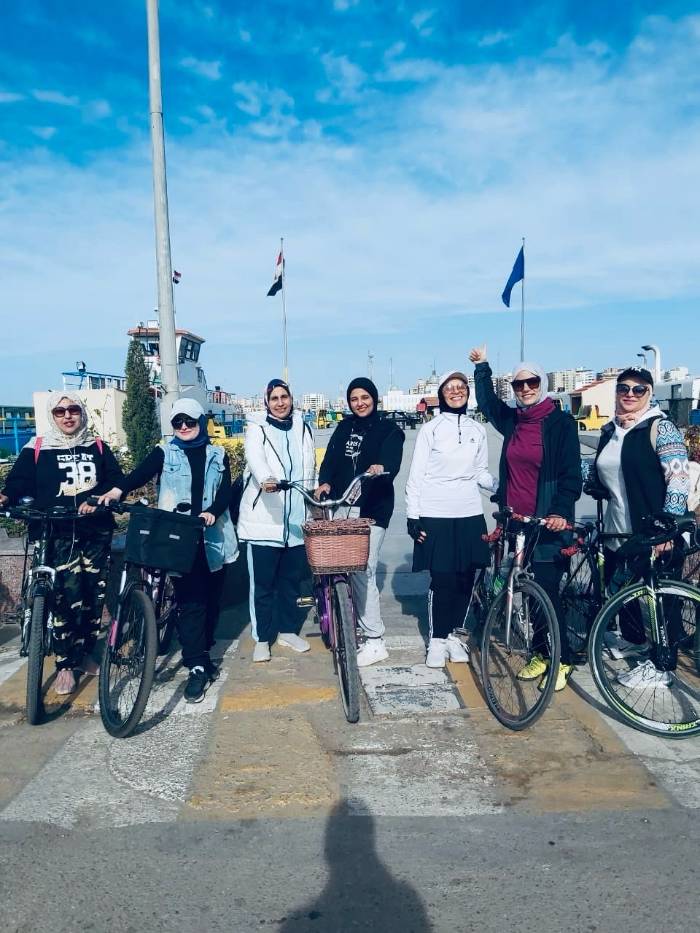 جولة نسائية لقيادة الدراجات في بورسعيد أسبوعيًا