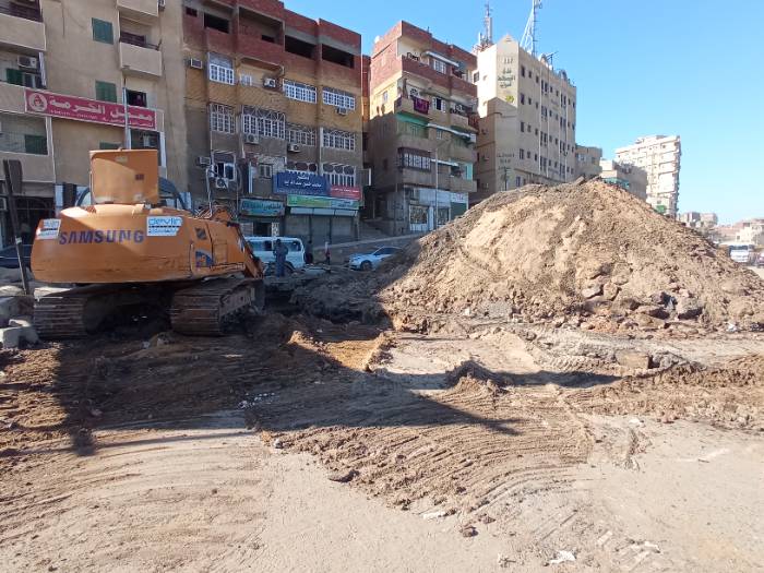 إحلال وتجديد مواسير الصرف بمنطقة الطابية