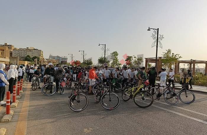 ألبوم صور.. 500 شاب وفتاة يشاركون في ماراثون الدراجات بأسوان
