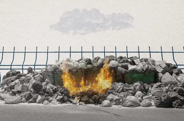 حرق القمامة ملجأ الأهالي لتعويض غياب الصناديق