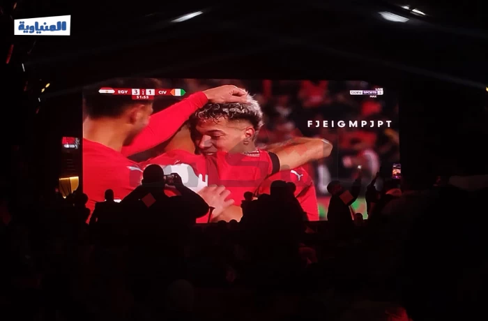 "المنياوية" مع مشجعي منتخب مصر في مباراته أمام كوت ديفوار