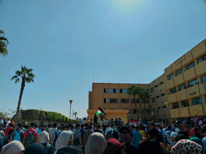 طلاب جامعات "عين شمس وحلوان و"فنون مسرحية" ينددون بالعدوان على غزة