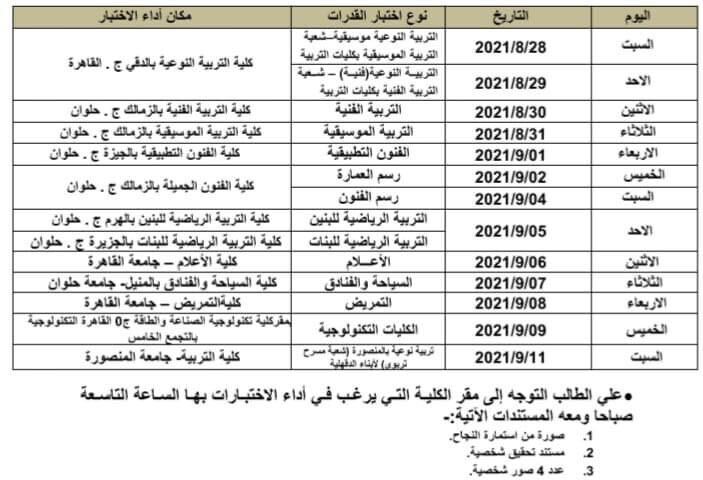 ننشر مواعيد وأماكن اختبارات القدرات للشهادات المعادلة